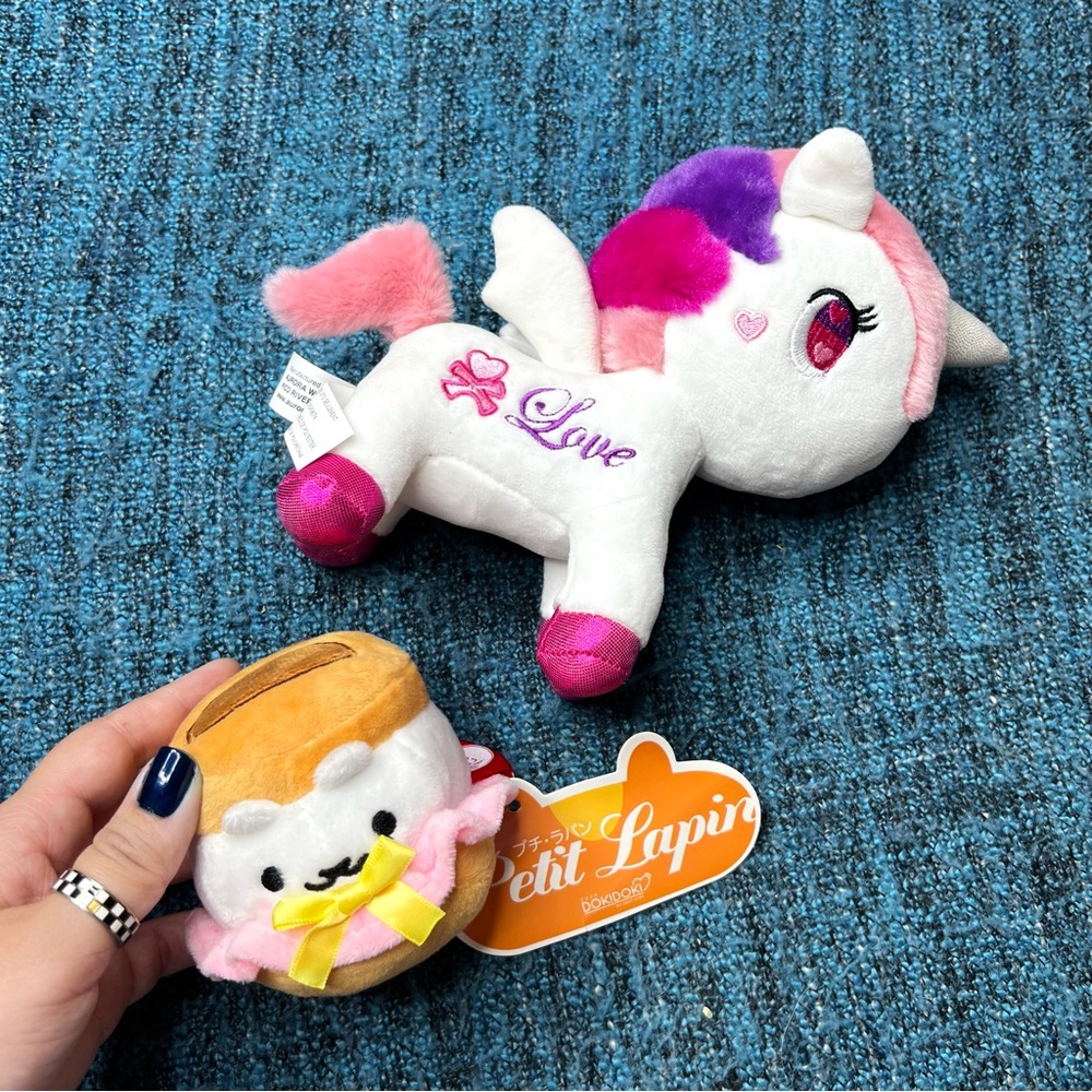 Tokidoki Love Unicorno Unicorn Plush and Petit Lapin Doki Doki Plush Bundle